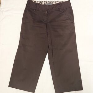 Liz claiborne Audra 2p cropped capri brown dress pants